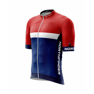 Northfinder pánsky cyklistický dres VINCENZO bluered TR-35561MB-286 Veľkosť: XL