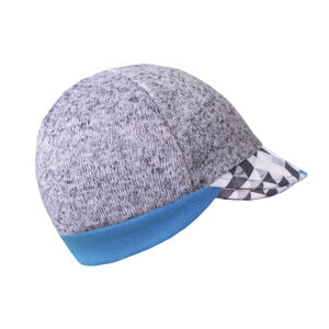 Unuo Svetrovinová čiapka so šiltom, Melír sv. šedá, Metricon chlapec Veľkosť: S (45 - 48 cm)