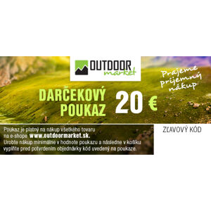 Outdoormarket Darčekový poukaz Hodnota: 20