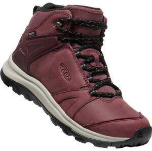 Keen TERRADORA II LEATHER MID WP W wine/black Veľkosť: 38,5 dámske topánky