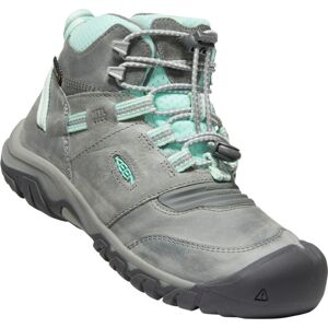 Keen RIDGE FLEX MID WP YOUTH grey / blue tint Veľkosť: 37 detské topánky