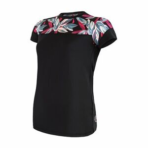 SENSOR HELIUM dámsky dres voľný kr.rukáv čierna/leaves Veľkosť: XXL