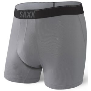 Saxx QUEST QDM BOXER BRIEF FLY dark charcoal II Veľkosť: S boxerky