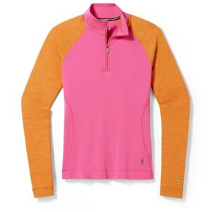 Smartwool W CLASSIC THERMAL MERINO BL 1/4 ZIP B power pink Veľkosť: XL spodná bielizeň