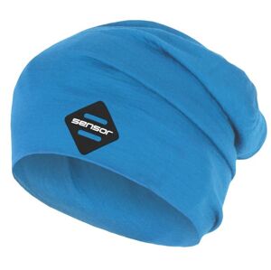 SENSOR ČIAPKY MERINO ACTIVE LOGO modrá Veľkosť: M čiapka