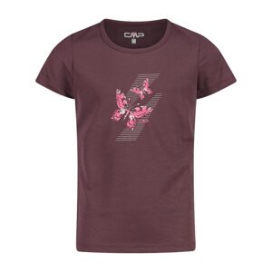 CMP Dievč. tričko Girl Farba: Tmavočervená, Veľkosť: 128