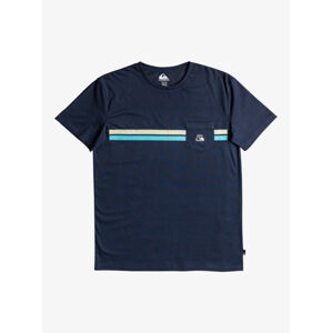 QUIKSILVER Pán. tričko Striped Flow Farba: Navy, Veľkosť: XL