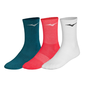 MIZUNO Dosp.bežecké ponožky Training 3P Farba: Bielo - Červená, Veľkosť: L