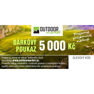 Outdoormarket Darčekový poukaz Hodnota: 5000